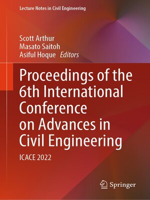 cover image of Proceedings of the 6th International Conference on Advances in Civil Engineering
